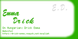 emma drick business card
